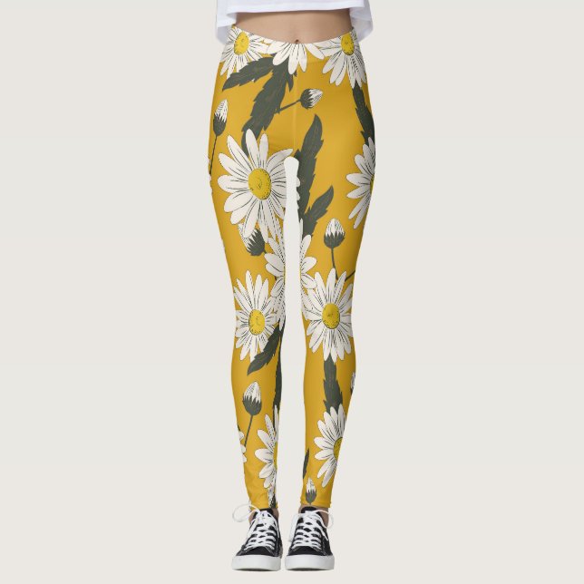 Blommigtens halsduk, vintagens bakgrund. leggings (Framsida)