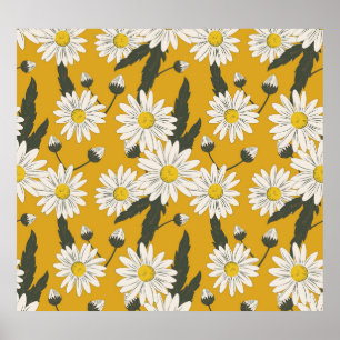 Blommigtens halsduk, vintagens bakgrund. poster