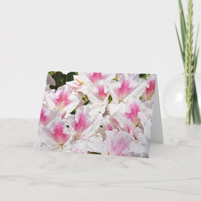 Blommigtens hälsningskort tomt inuti Anpassa text Kort (Framsida)