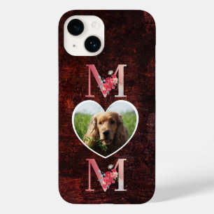 Blommigtens hjärtfoto från hund rött
