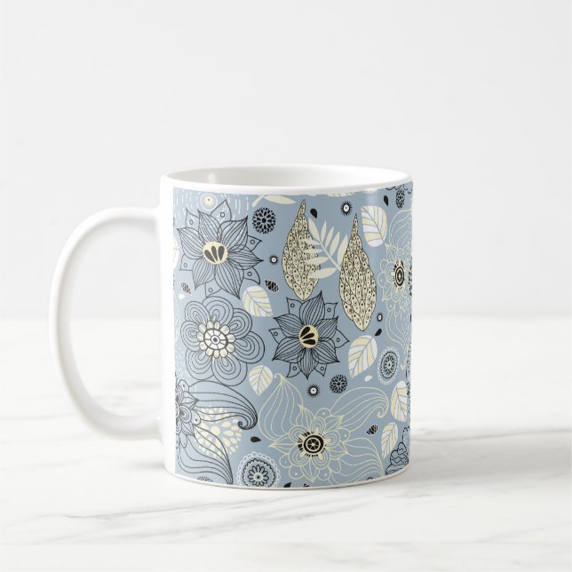 Blommigtens höstdesign kaffemugg (Vänster)