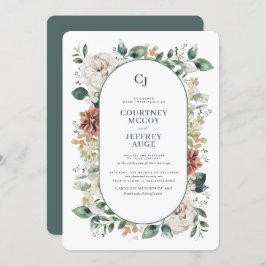 Blommigtens inbjudan till botaniskt vinter-bröllop