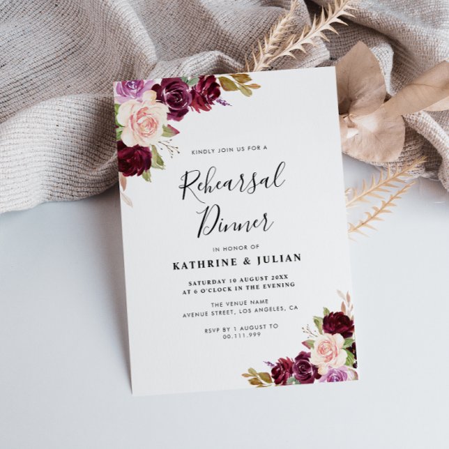 blommigtens inbjudan till repetitionsmiddag för bu (Skapare uppladdad)