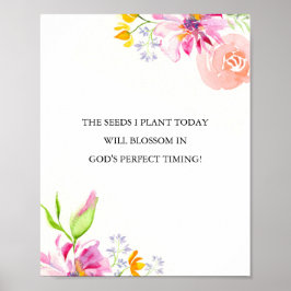 Blommigtens inspirationskampanjer för kvinnor Post Poster