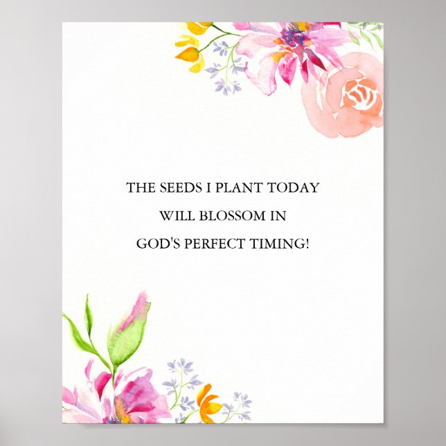 Blommigtens inspirationskampanjer för kvinnor Post Poster (Framsidan)