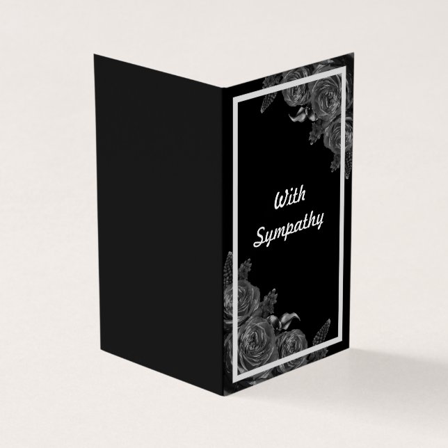 Blommigtens kondoleans kort (Utsida)