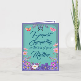 Blommigtens kondoleansmeddelandekort för förlust a tack kort