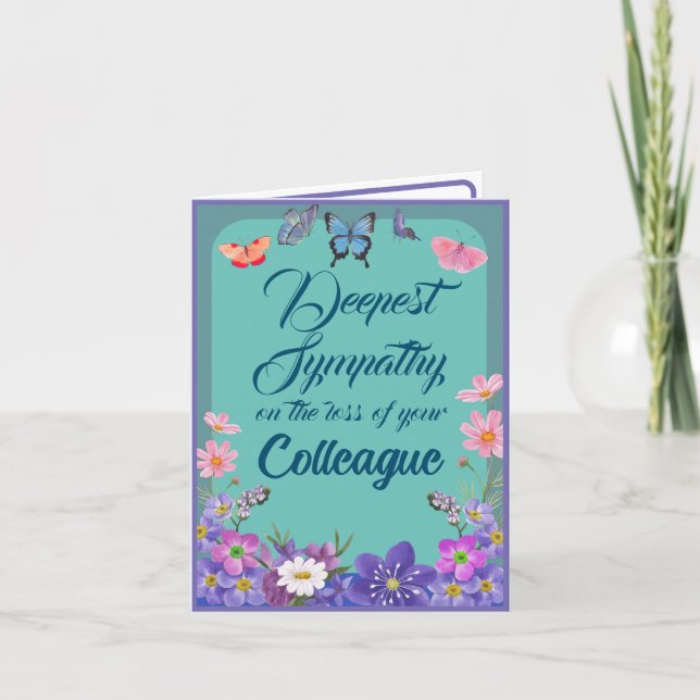 Blommigtens kondoleansmeddelandekortsförlust för k tack kort (Framsida)