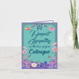 Blommigtens kondoleansmeddelandekortsförlust för k tack kort