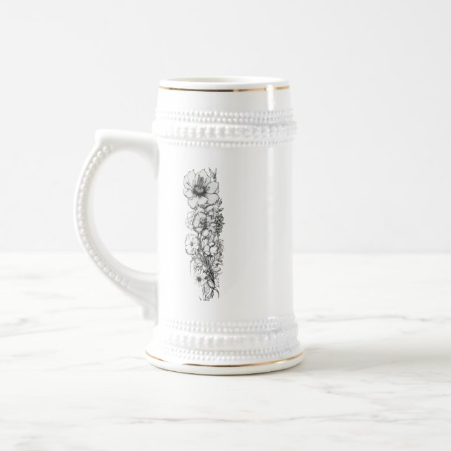 Blommigtens konturkontur - 22 oz Stein Mugg Design (Vänster)