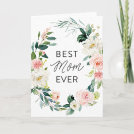 Blommigtens krans bästa Mamma någonsin Mors dag Kort