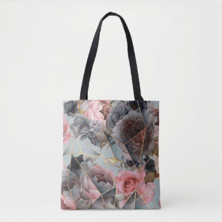 Blommigtens kristallgeometri, vattenfärgsljusbakgr tygkasse