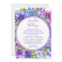 Blommigtens Lila Mindre Bröllop-ändring av planen