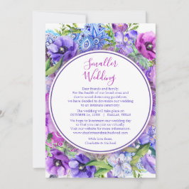 Blommigtens Lila Mindre Bröllop-ändring av planen Julkort