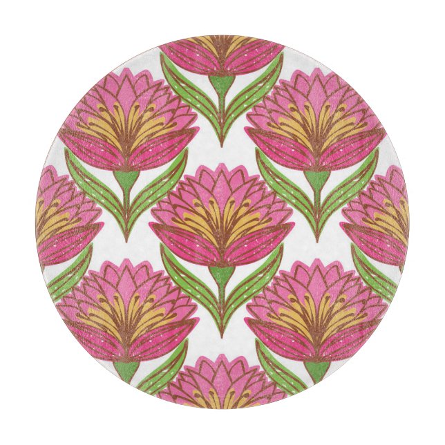 Blommigtens ljusstyrka: Röd vit Vintage. (Framsidan)