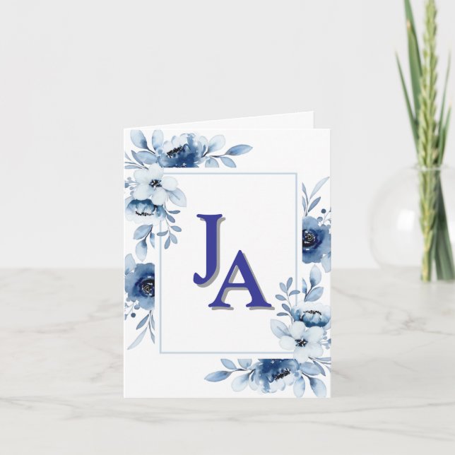 Blommigtens minnesinbjudan 5,25-tums plattkort i k inbjudan (Framsida)