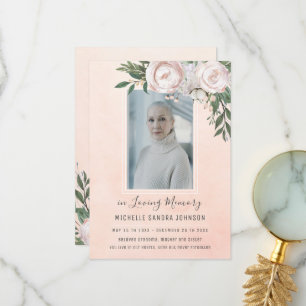 Blommigtens minnesprogram för Rosa av Tack Kort