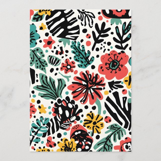 Blommigtens moderna designmenykort meny (Framsida)