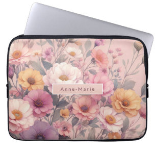 Blommigtens moderna ro rosa snyggt för giftig eleg laptop fodral