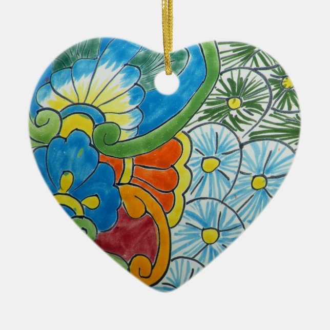 Blommigtens motiv julgransprydnad keramik (Framsidan)