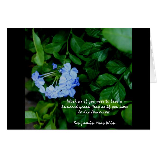 Blommigtens motivation hälsningskort (Framsidan Horizontal)