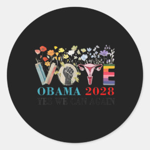 Blommigtens omröstning Obama 2028 gör det möjligt Runt Klistermärke