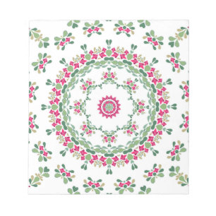Blommigtens ornament anteckningsblock
