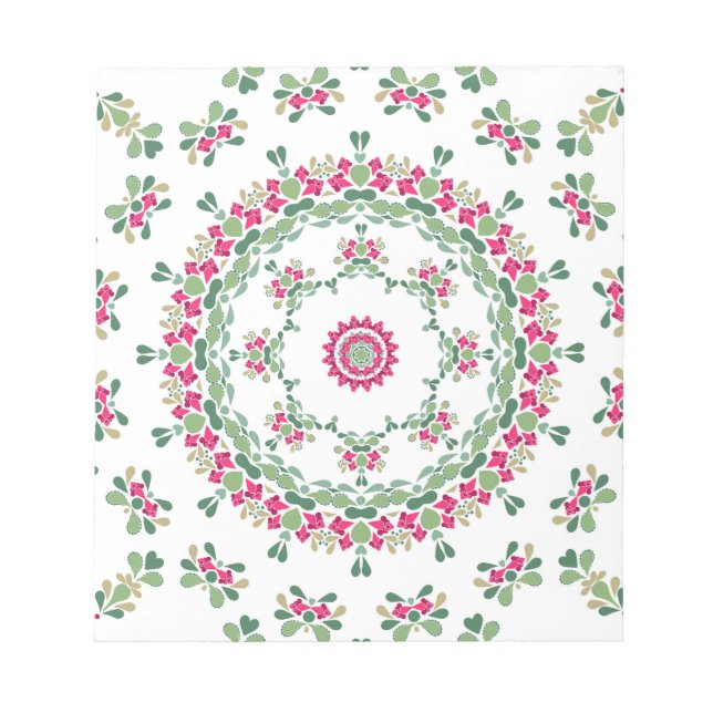 Blommigtens ornament anteckningsblock (Framsida)