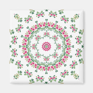 Blommigtens ornament magnet