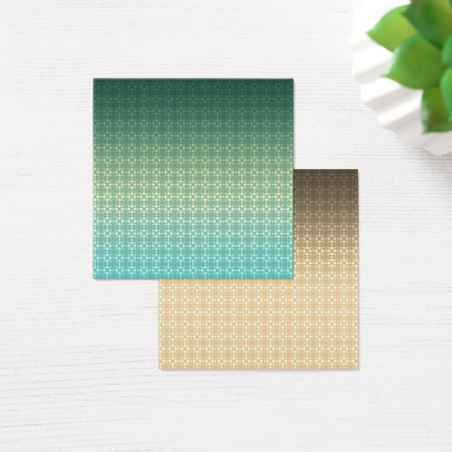 Blommigtens ornament, övertoning fyrkantigt visitkort (Skivbord)