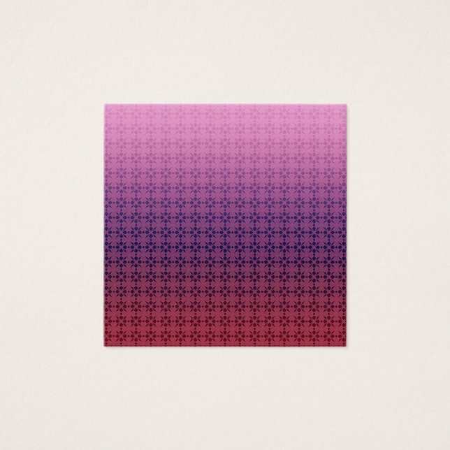 Blommigtens ornament, övertoning fyrkantigt visitkort (Framsida)