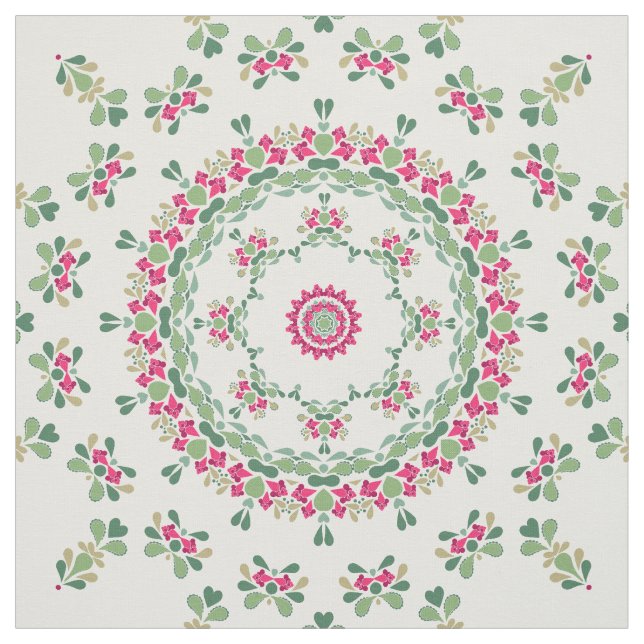 Blommigtens ornament tyg (Provkarta)