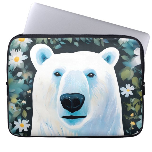 Blommigtens Polar Bear Laptop Fodral (Framsidan)