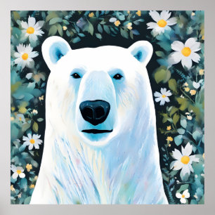 Blommigtens Polar Bear Poster