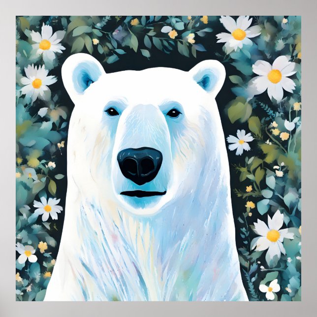 Blommigtens Polar Bear Poster (Framsidan)