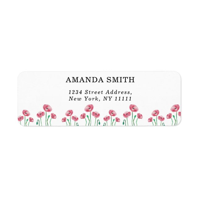 Blommigtens returetikett returadress etikett (Framsidan)