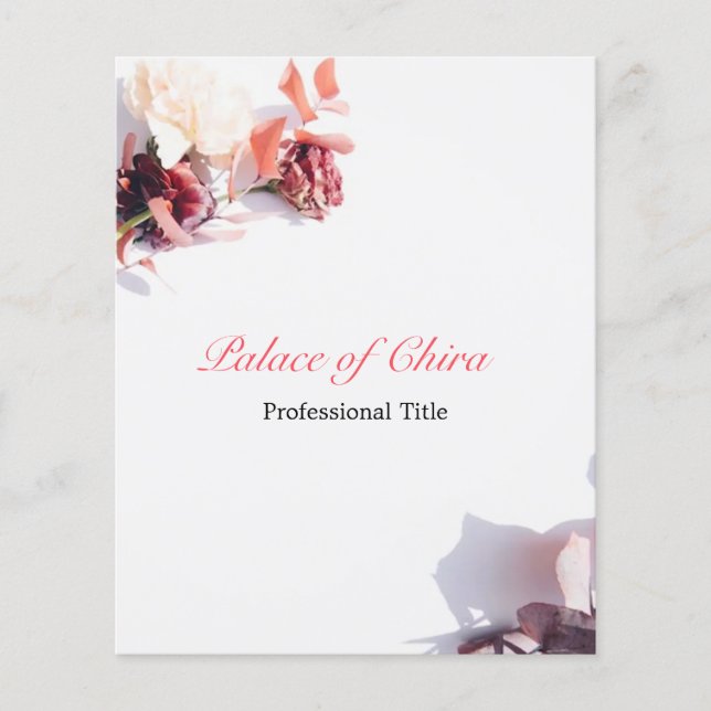 Blommigtens Rosa Flygblad (Framsidan)