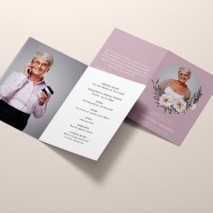 Blommigtens rosa-fotominnesordning inbjudan
