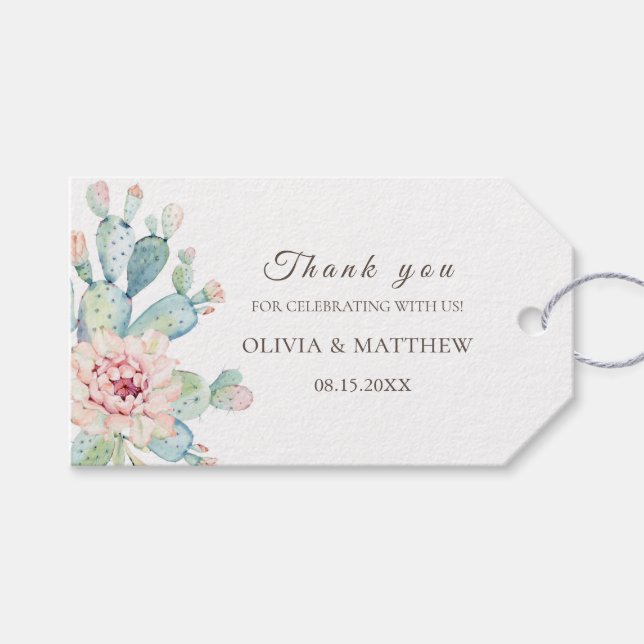 Blommigtens rosa påverkar och är självklar. Bröllo Presentetikett (Framsidan (Horisontell))