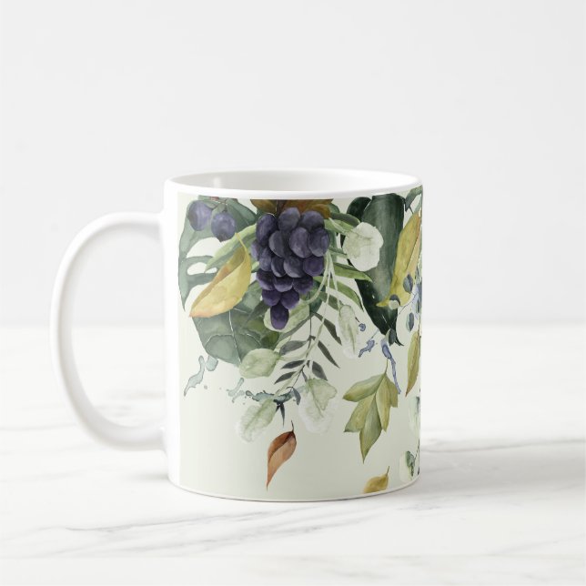 Blommigtens skörd av fruktfall kaffemugg (Vänster)