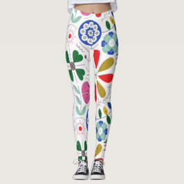 Blommigtens skrivarkopplingar leggings