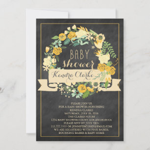 BLOMMIGTENS SKRIVBORD  BABY SHOWER INBJUDANDE INBJUDNINGAR