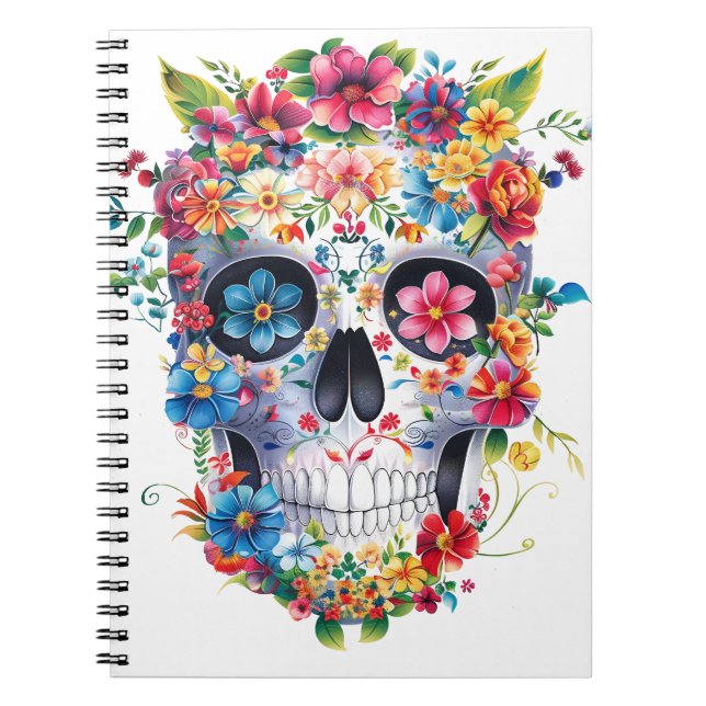 Blommigtens skulldesign anteckningsbok (Framsidan)