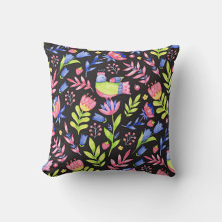 Blommigtens sömlösa mönster-design. Vår blommor oc Kudde