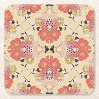 Blommigtens sömlösa vintage mönster-design. underlägg papper kvadrat