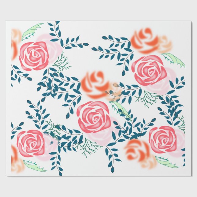 Blommigtens täckning: en stor figursättningsbelysn presentpapper (Platt)