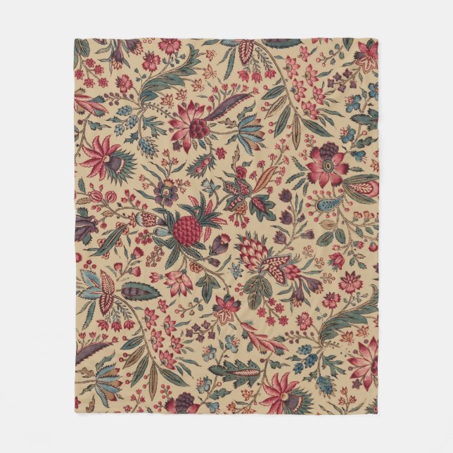 Blommigtens teaterbruk Needlework Flower Art Fleecefilt (Framsidan)