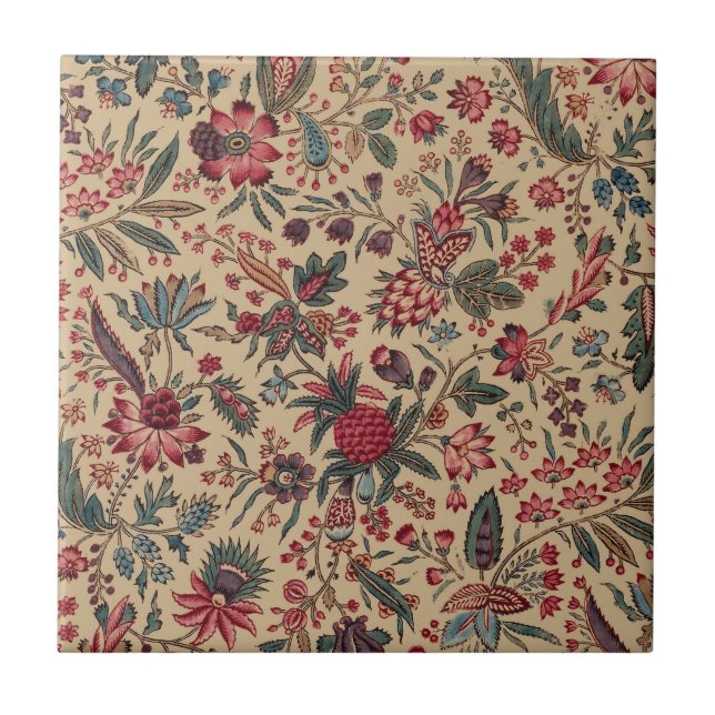 Blommigtens teaterbruk Needlework Flower Art Kakelplatta (Framsidan)