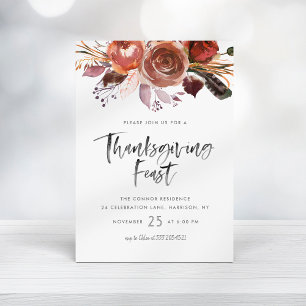 Blommigtens Thanksgiving - kortaste inbjudan