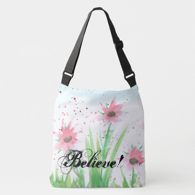 Blommigtens trosbälte axelväska (Framsida)